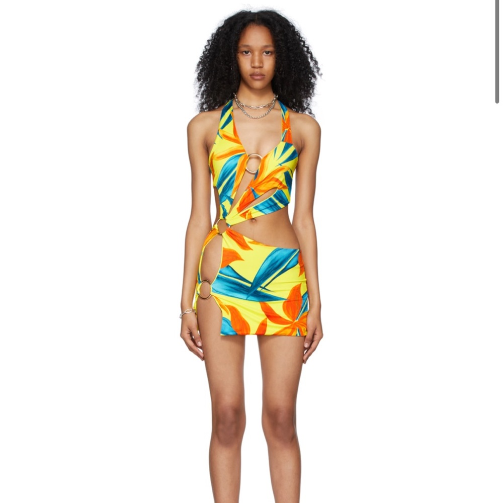 LOUISA BALLOU
SSENSE Exclusive Yellow & Blue Sex Wax Dress